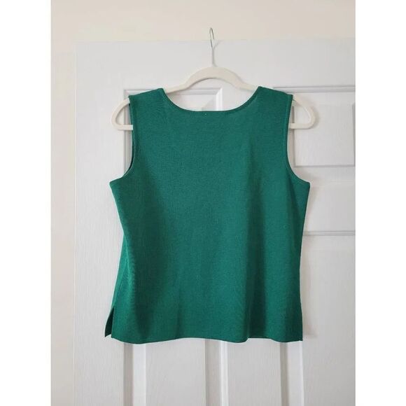 Ming Wang green cardigan and tank set PS - Picture 8 of 12